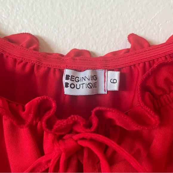 LAST CHANCE 🍀3/$20🍀 Beginning Boutique Josefina Red Bodysuit - Picture 10 of 11